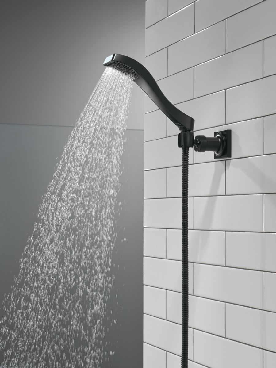 DELTA Dryden Premium Single-Setting Adjustable Wall Mount Hand Shower — Matte Black