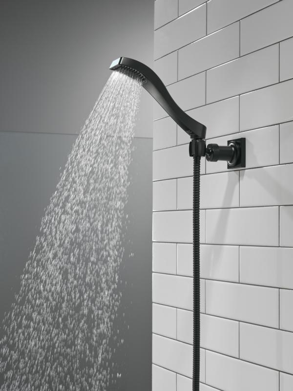 DELTA Dryden Premium Single-Setting Adjustable Wall Mount Hand Shower — Matte Black