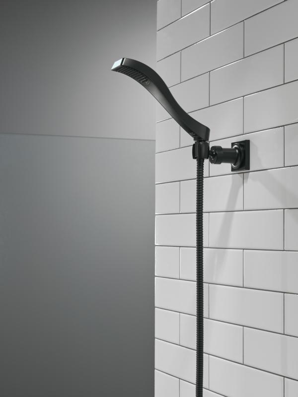 DELTA Dryden Premium Single-Setting Adjustable Wall Mount Hand Shower — Matte Black