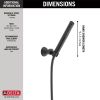 DELTA Grail Premium Single-Setting Adjustable Wall Mount Hand Shower — Matte Black