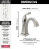 DELTA Dryden Single Handle Bathroom Faucet — Stainless