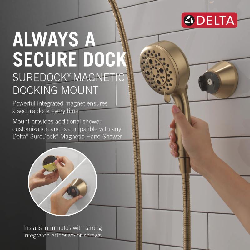 DELTA Universal Showering Components SureDock Magnetic Docking Mount — Lumicoat® Champagne Bronze