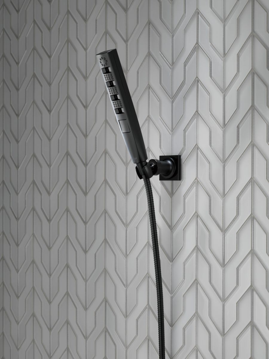 DELTA Universal Showering Components H2OKINETIC 4-Setting Wall Mount Hand Shower — Matte Black