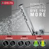 DELTA Universal Showering Components H2OKINETIC 4-Setting Wall Mount Hand Shower — Lumicoat® Chrome