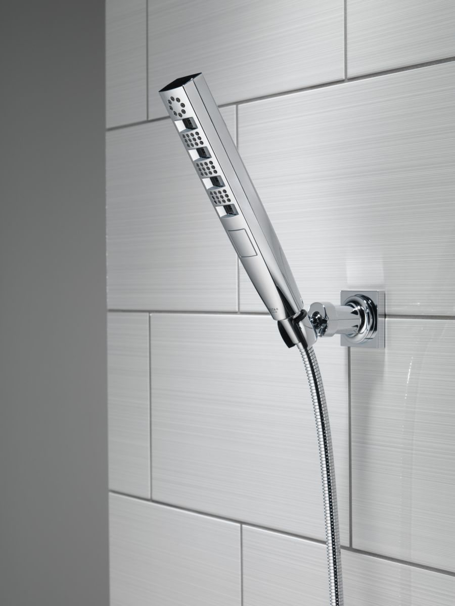 DELTA Universal Showering Components H2OKINETIC 4-Setting Wall Mount Hand Shower — Lumicoat® Chrome