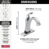 DELTA Dryden Touch2O Bathroom Faucet with Touchless Technology — Chrome