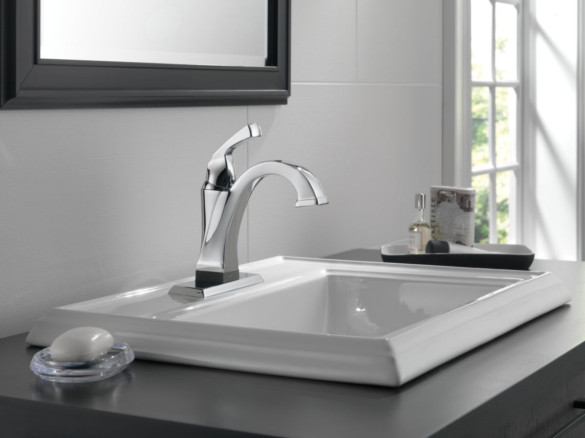 DELTA Dryden Touch2O Bathroom Faucet with Touchless Technology — Chrome