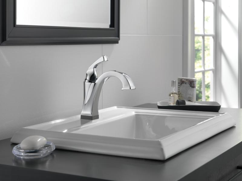 DELTA Dryden Touch2O Bathroom Faucet with Touchless Technology — Chrome