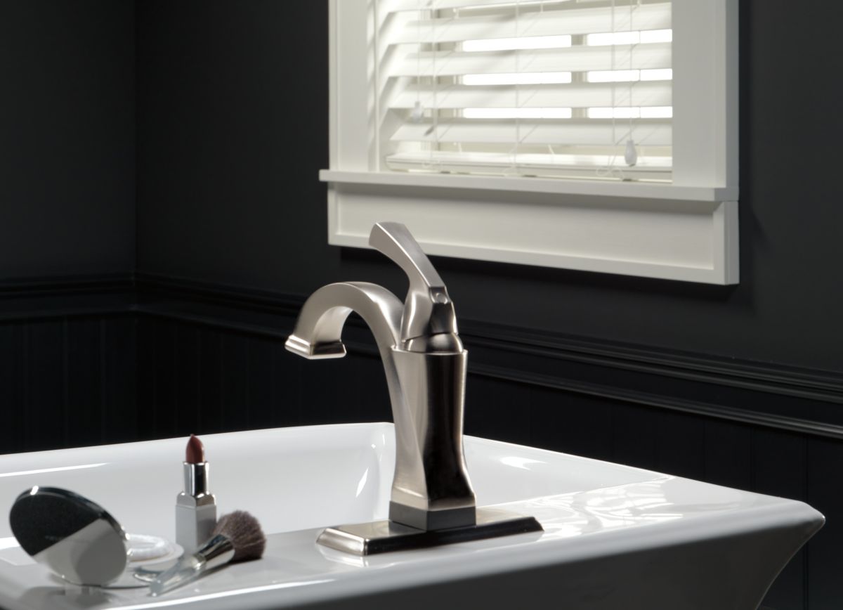 DELTA Dryden Touch2O Bathroom Faucet with Touchless Technology — Stainless