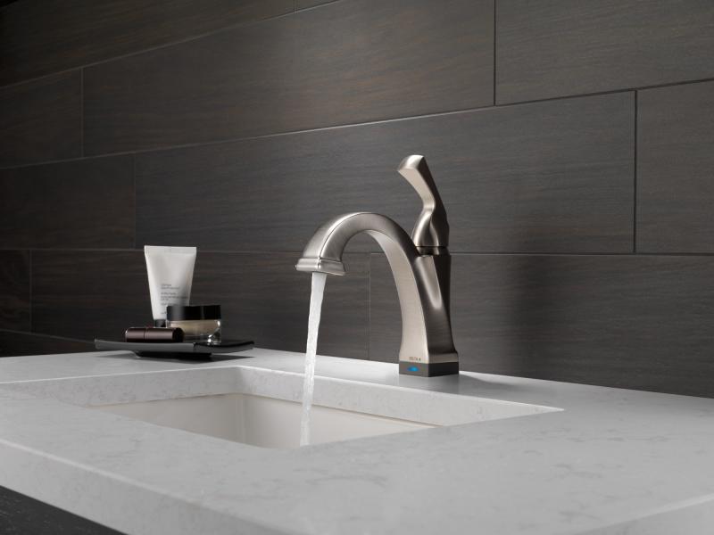 DELTA Dryden Touch2O Bathroom Faucet with Touchless Technology — Stainless