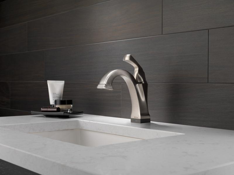 DELTA Dryden Touch2O Bathroom Faucet with Touchless Technology — Stainless