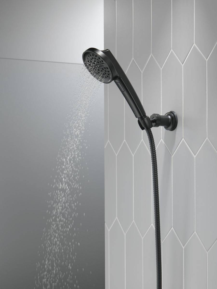 DELTA Universal Showering Components 3-Setting Wall Mount Handshower — Matte Black