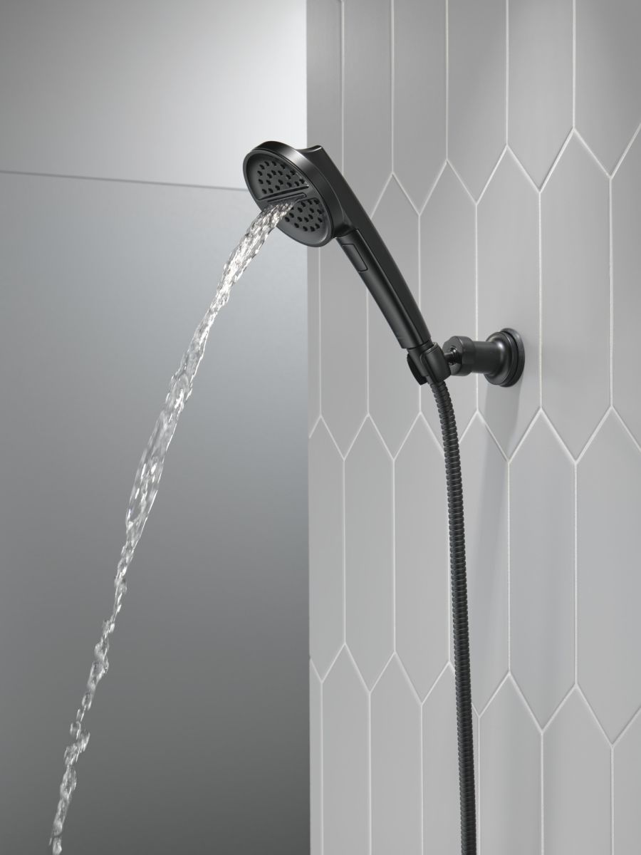 DELTA Universal Showering Components 3-Setting Wall Mount Handshower — Matte Black