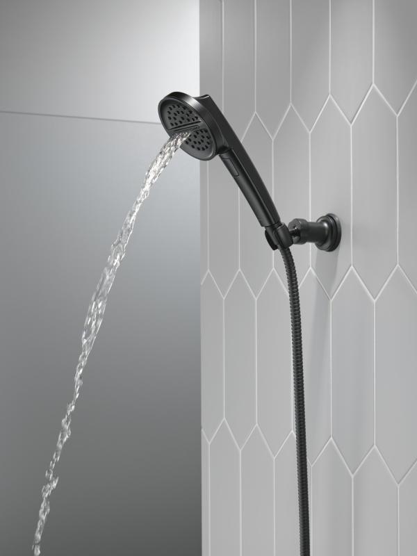 DELTA Universal Showering Components 3-Setting Wall Mount Handshower — Matte Black