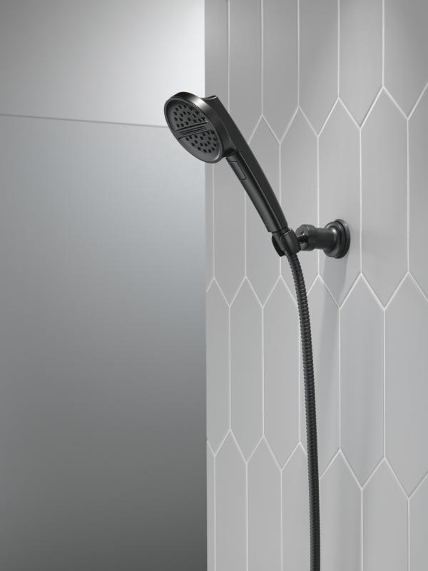 DELTA Universal Showering Components 3-Setting Wall Mount Handshower — Matte Black