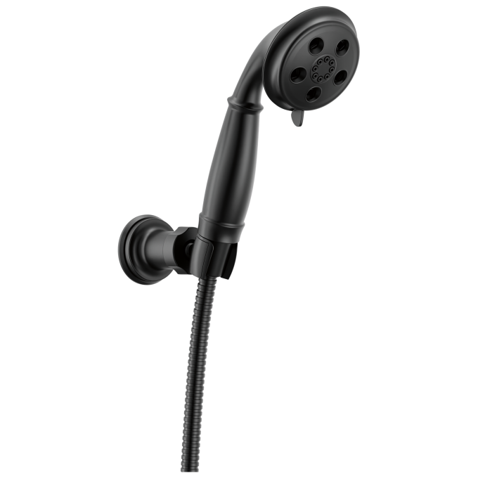 DELTA Universal Showering Components H2OKINETIC 3-Setting Adjustable Wall Mount Hand Shower — Matte Black