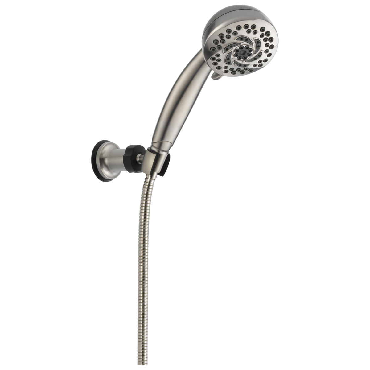 DELTA Universal Showering Components Premium 5-Setting Fixed Wall Mount Hand Shower — Stainless