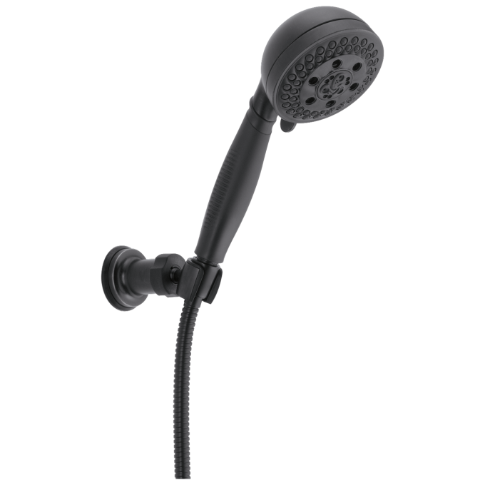 DELTA Universal Showering Components H2OKINETIC 5-Setting Adjustable Wall Mount Hand Shower — Matte Black