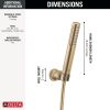 DELTA Universal Showering Components 2-Setting Hand Shower with ProClean Spray – Wall Mount — Lumicoat® Champagne Bronze