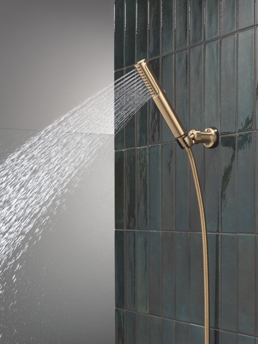 DELTA Universal Showering Components 2-Setting Hand Shower with ProClean Spray – Wall Mount — Lumicoat® Champagne Bronze