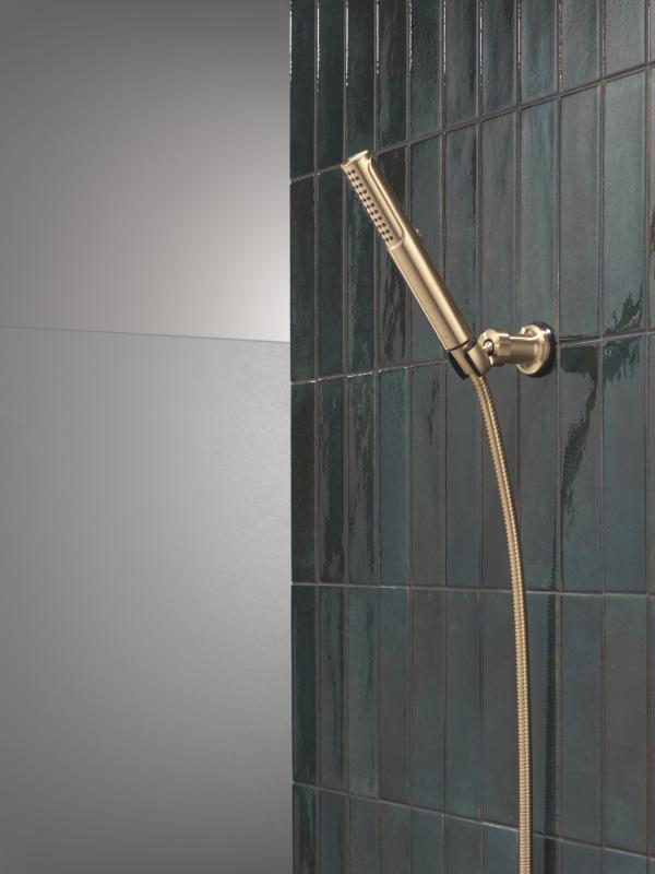 DELTA Universal Showering Components 2-Setting Hand Shower with ProClean Spray – Wall Mount — Lumicoat® Champagne Bronze