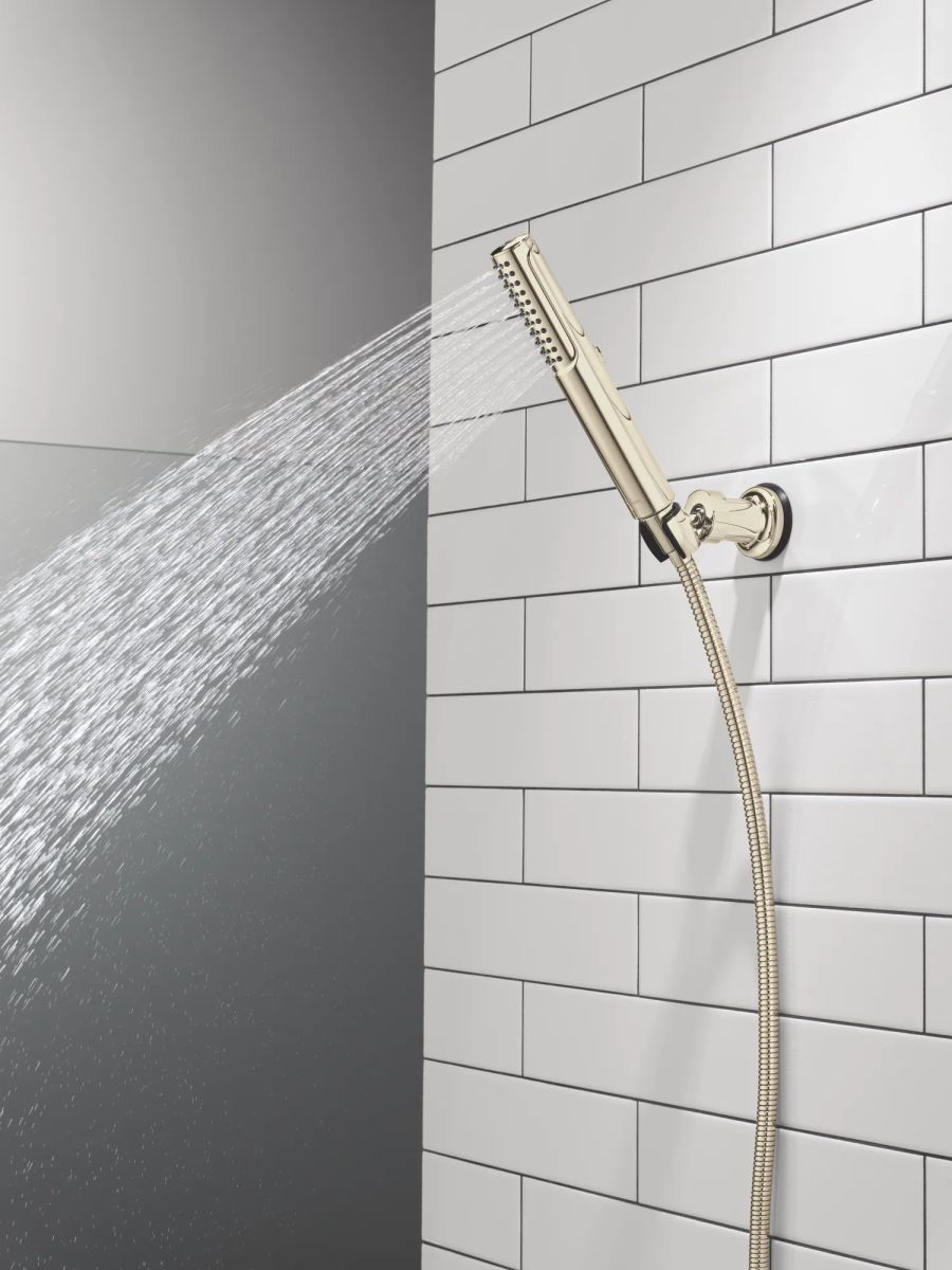 DELTA Universal Showering Components 2-Setting Hand Shower with ProClean Spray – Wall Mount — Lumicoat® Polished Nickel