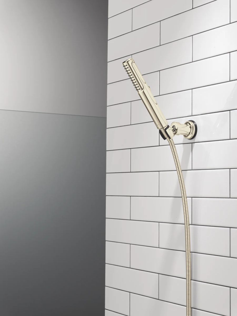 DELTA Universal Showering Components 2-Setting Hand Shower with ProClean Spray – Wall Mount — Lumicoat® Polished Nickel
