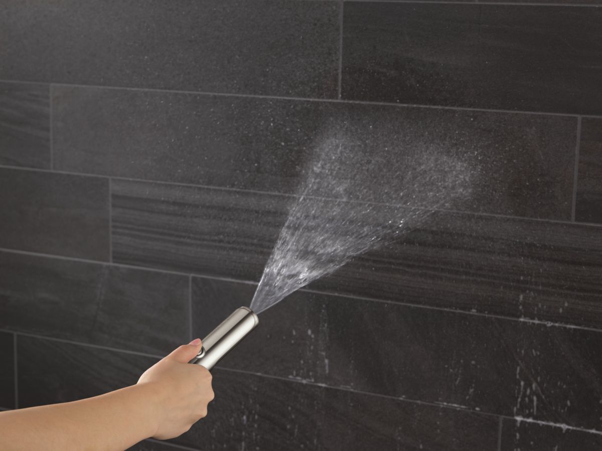DELTA Universal Showering Components 2-Setting Hand Shower with ProClean Spray – Wall Mount — Lumicoat® Stainless