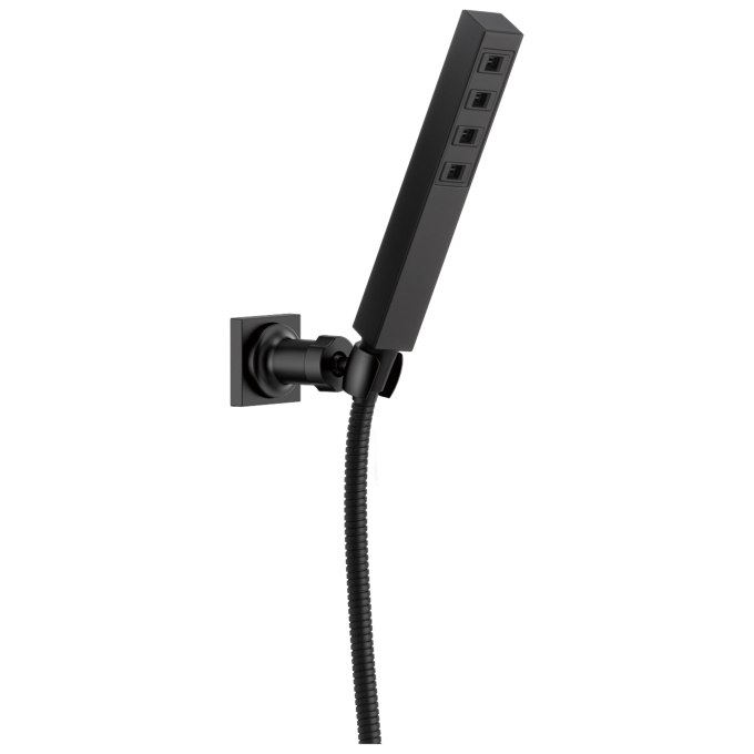 DELTA Universal Showering Components H2OKINETIC Single-Setting Adjustable Wall Mount Hand Shower — Matte Black