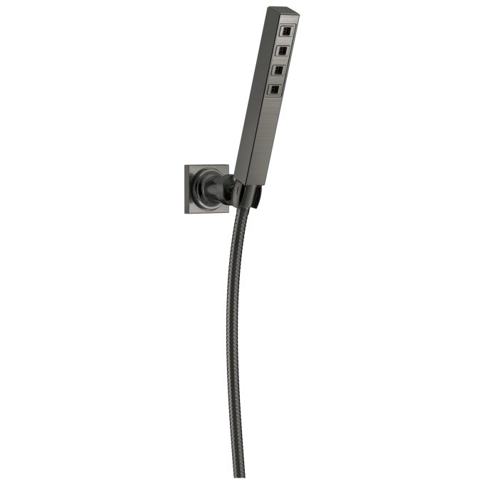 DELTA Universal Showering Components H2OKINETIC Single-Setting Adjustable Wall Mount Hand Shower — Lumicoat® Black Stainless
