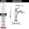 DELTA Dorval Touch2O Bathroom Faucet with Touchless Technology — Chrome