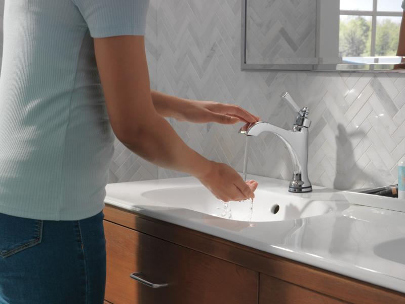 DELTA Dorval Touch2O Bathroom Faucet with Touchless Technology — Chrome