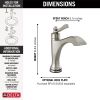 DELTA Dorval Touch2O Bathroom Faucet with Touchless Technology — Stainless