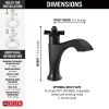 DELTA Dorval Single Handle Bathroom Faucet — Matte Black