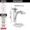 DELTA Dorval Single Handle Bathroom Faucet — Chrome