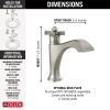 DELTA Dorval Single Handle Bathroom Faucet — Stainless