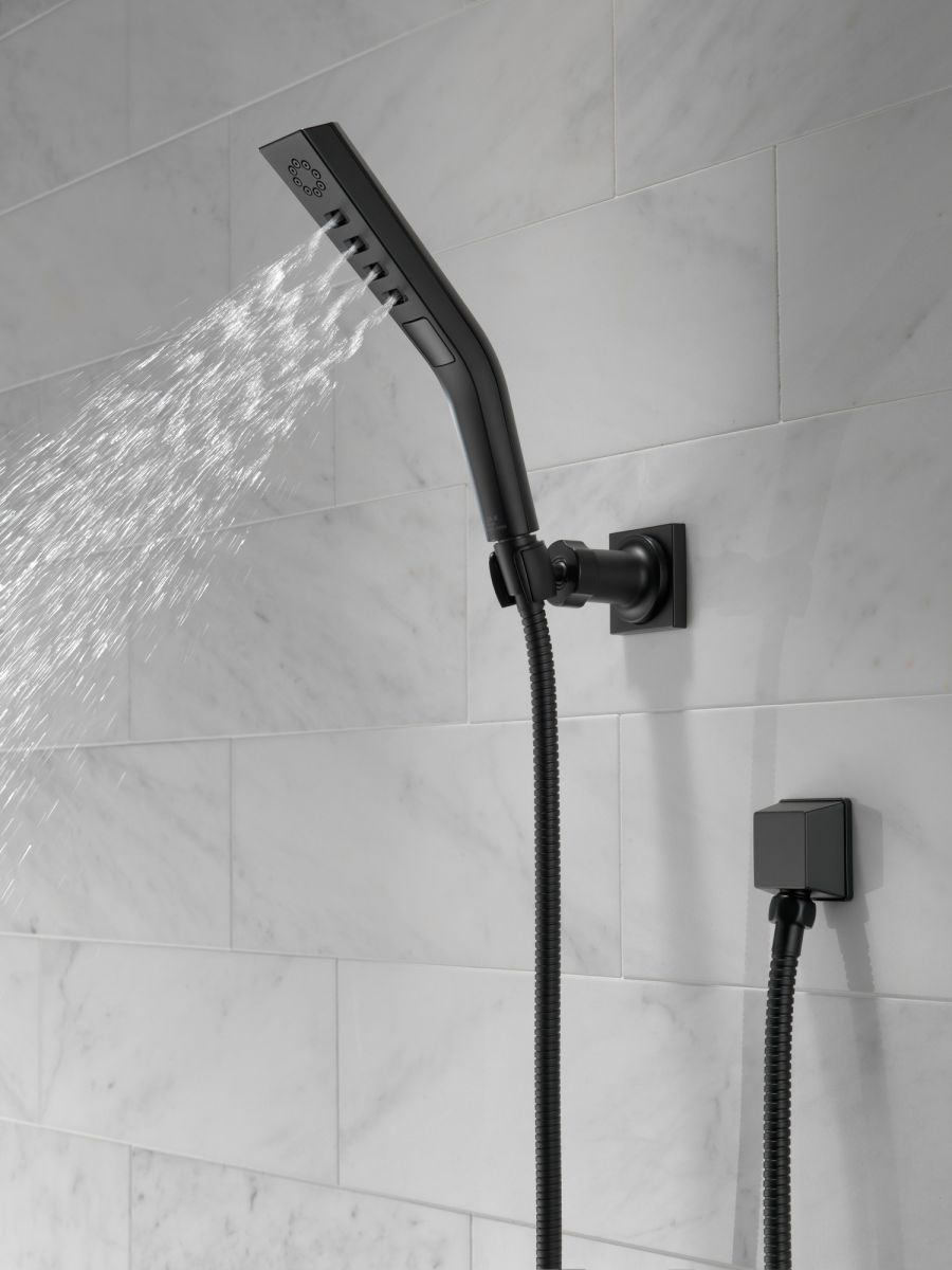 DELTA Universal Showering Components H2OKINETIC 3-Setting Wall Mount Hand Shower — Matte Black