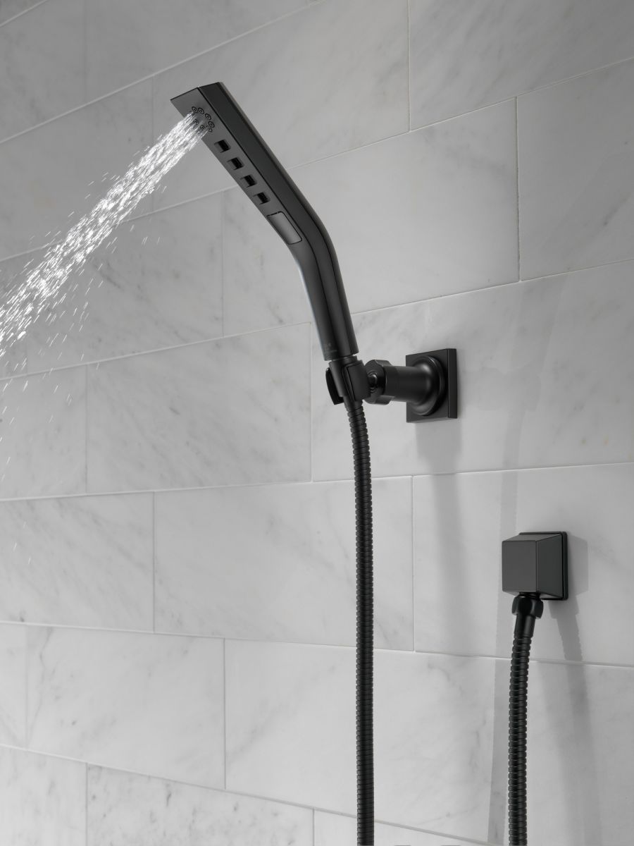 DELTA Universal Showering Components H2OKINETIC 3-Setting Wall Mount Hand Shower — Matte Black