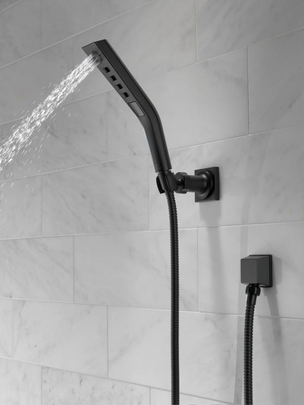 DELTA Universal Showering Components H2OKINETIC 3-Setting Wall Mount Hand Shower — Matte Black