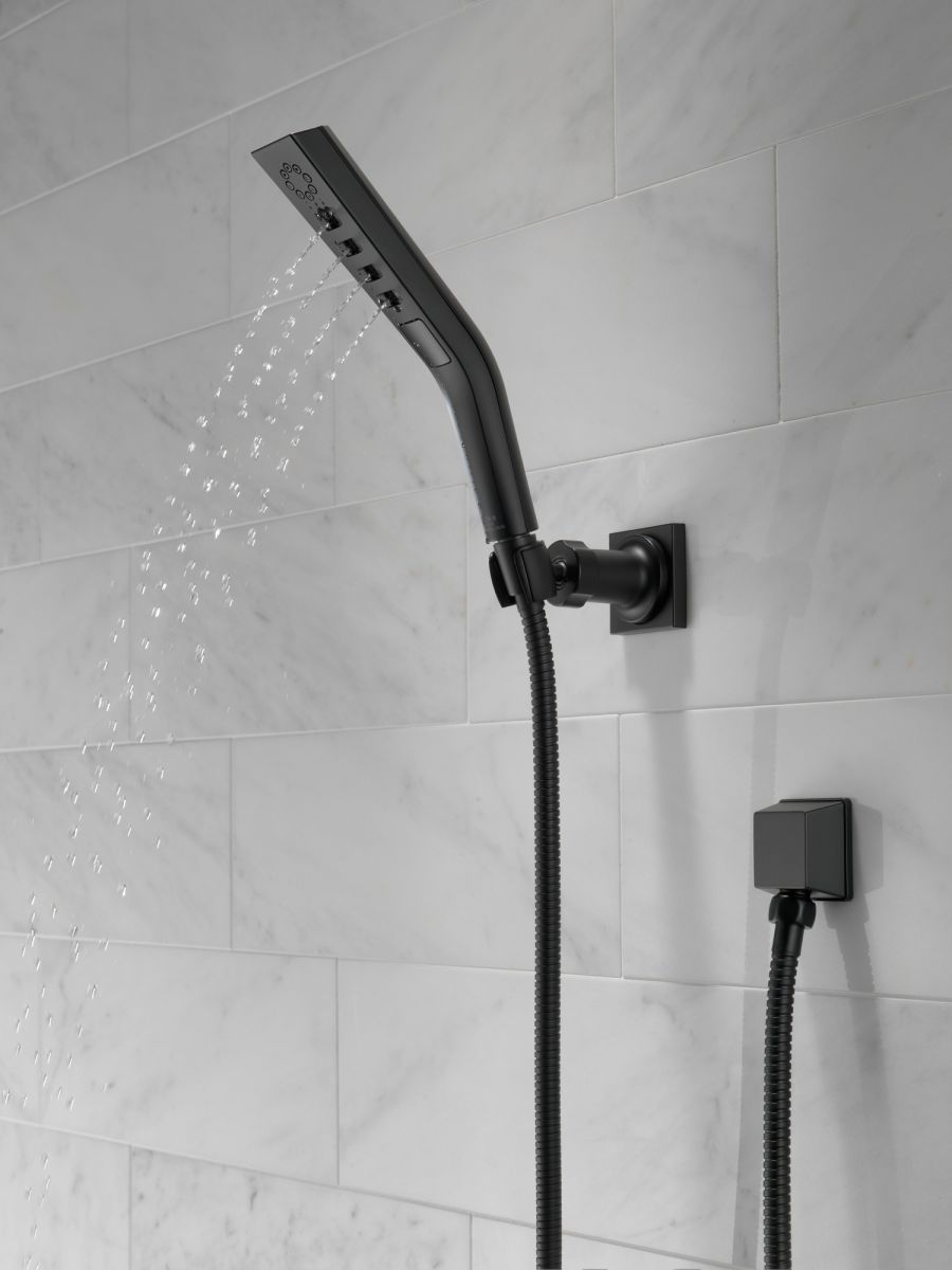 DELTA Universal Showering Components H2OKINETIC 3-Setting Wall Mount Hand Shower — Matte Black