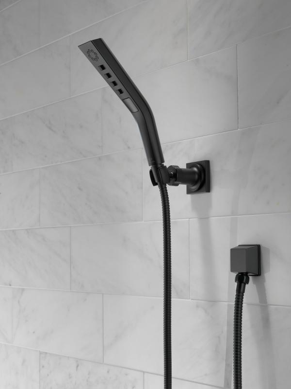 DELTA Universal Showering Components H2OKINETIC 3-Setting Wall Mount Hand Shower — Matte Black