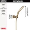 DELTA Universal Showering Components H2OKINETIC 3-Setting Wall Mount Hand Shower — Lumicoat® Champagne Bronze