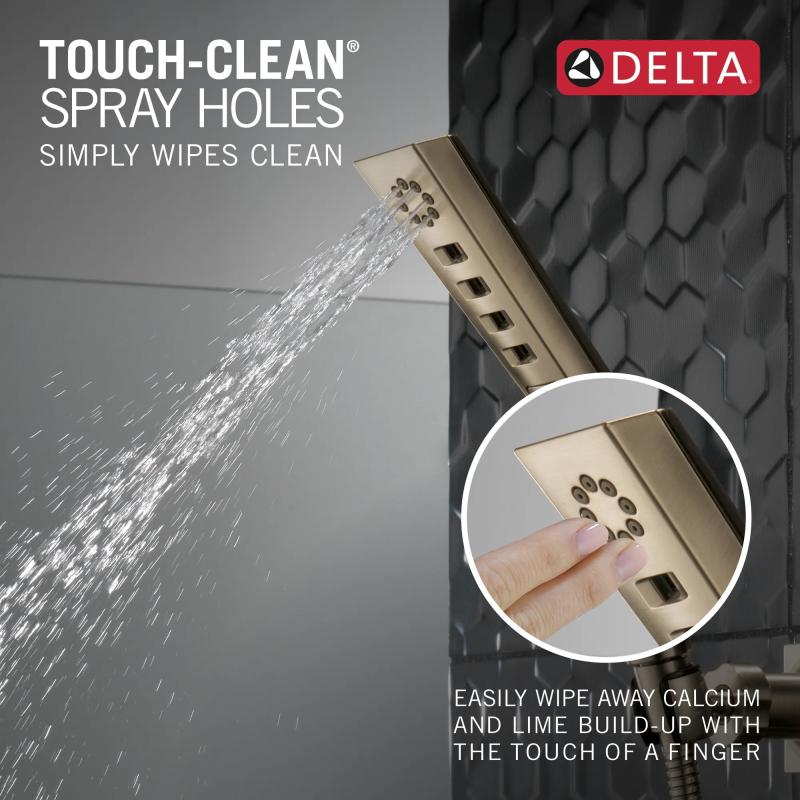 DELTA Universal Showering Components H2OKINETIC 3-Setting Wall Mount Hand Shower — Lumicoat® Champagne Bronze