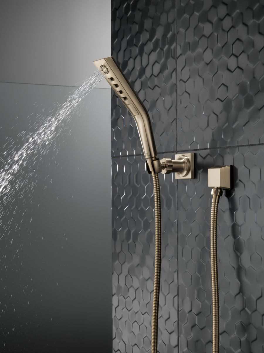 DELTA Universal Showering Components H2OKINETIC 3-Setting Wall Mount Hand Shower — Lumicoat® Champagne Bronze