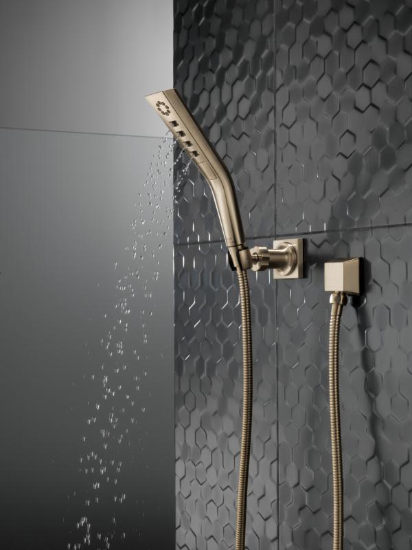 DELTA Universal Showering Components H2OKINETIC 3-Setting Wall Mount Hand Shower — Lumicoat® Champagne Bronze