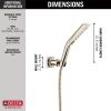 DELTA Universal Showering Components H2OKINETIC 3-Setting Wall Mount Hand Shower — Lumicoat® Polished Nickel