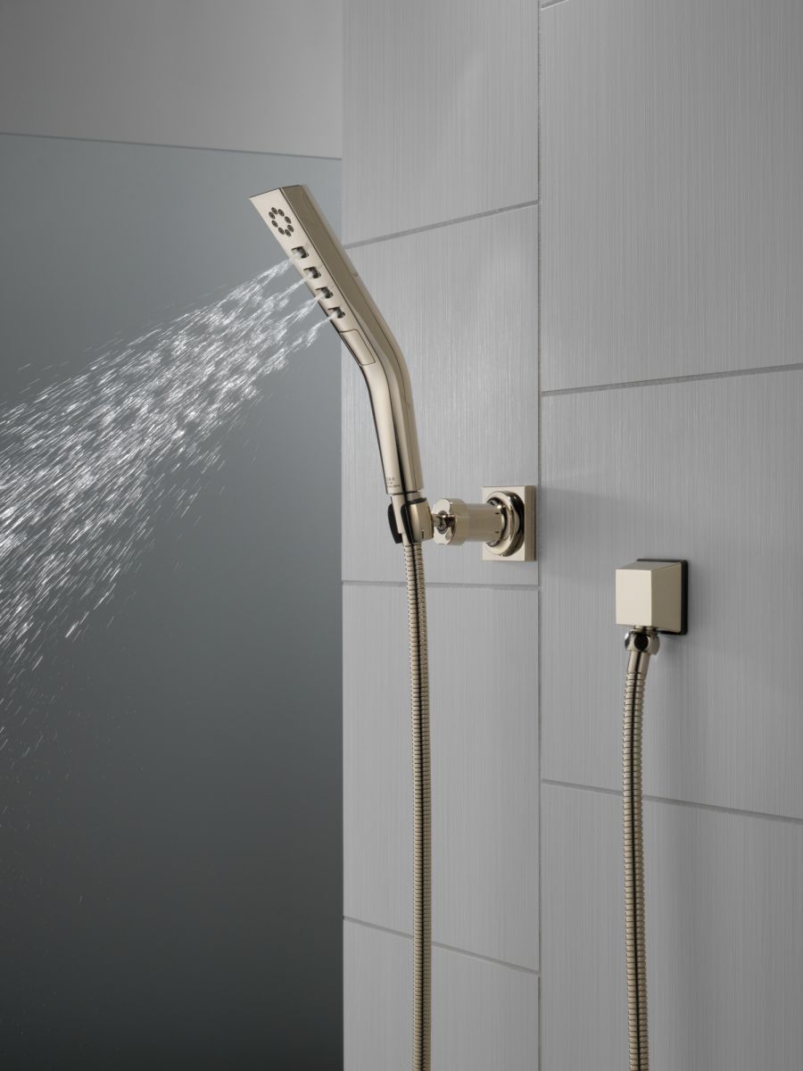 DELTA Universal Showering Components H2OKINETIC 3-Setting Wall Mount Hand Shower — Lumicoat® Polished Nickel