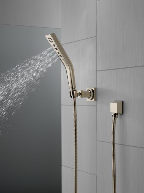 DELTA Universal Showering Components H2OKINETIC 3-Setting Wall Mount Hand Shower — Lumicoat® Polished Nickel