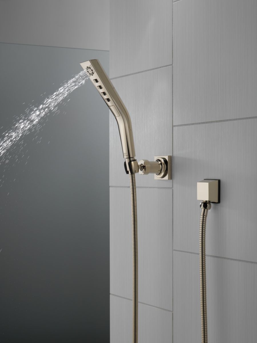 DELTA Universal Showering Components H2OKINETIC 3-Setting Wall Mount Hand Shower — Lumicoat® Polished Nickel