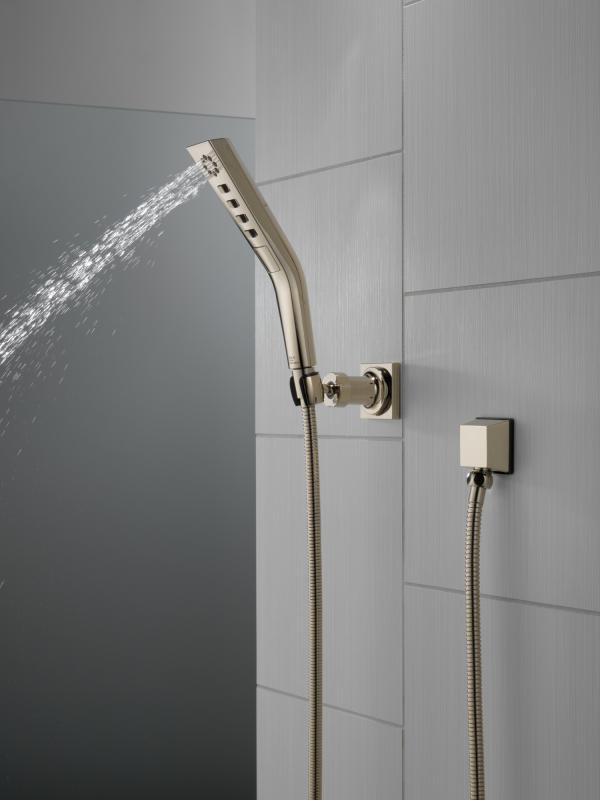 DELTA Universal Showering Components H2OKINETIC 3-Setting Wall Mount Hand Shower — Lumicoat® Polished Nickel